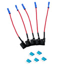 5pcs 12V Car Standard Add A Circuit Fuse Tap Piggy Blade Holder Socket