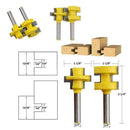 2Pcs Tongue Groove Router Bit 1/4" Shank Woodworking Milling Chisel Cutter Y8M5
