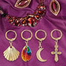 4pcs/Set Cute Seashell Rose Flowers Moon Love Heart Dangle Earrings Drop Cr X8F3