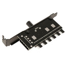 4-Pin Power PCI Cooling Fan Speed Controller 6 Channels PC Case Fans Adapter .