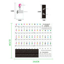 Keyboard Piano Black Removable Piano and Keyboard Stickers for 49 61 76 88  JR