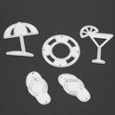 10pcs Summer Beach Holiday Series Cutting Die Stencil Scrapbooking Template