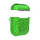 Green Earphone Casing Protective Skin Cover with Buckle For AirPod 1 Gen