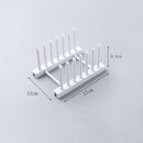 Kitchen Organizer Pot Lid Rack Dish Rrain Rack Spoon Holder Shelf Cutting B G5S3