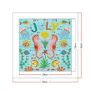 5D DIY Special Shaped Diamond Painting July Embroidery Mosaic Kit Home Decor