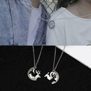 European and American Hollow Elk Stitching Necklace Man Love Friend Gift H5O4