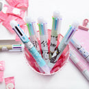 6 in 1 Ballpoint Pen Multicolor Press Ball Pen Office School Stationery Suppli3C