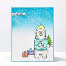 2pcs DIY Color Bear Stamp Stencil Cutting Die Christmas Silicone Seal (C) A