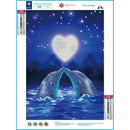 5D Dolphin DIY Diamond Embroidery Painting Cross Stitch Crystal Needlework