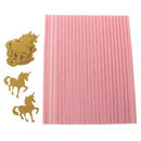25xGold Unicorn Pink Sipping Straw 20xCake Topper Girls Birthday Party Decor
