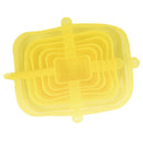 2 Set Yellow Silicone Elastic Seal Lids Bowl Covers Non-toxic Fresh-Care