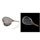 Fly Fishing Landing Net Catch & Release Net Wooden Frame Black-Nylon