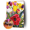Vibrant Flower Diamond Painting DIY Full Round Drill 5D Needlework (B2432) A