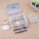 Microwave Picnic Lunch Box School Bento Food Container Storage Box with Spoon