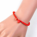 Good Luck Red String Bracelets Lucky Hand Braided Ceramic Bead Bracelet Jewelry