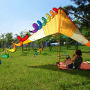 Foldable Rainbow Spiral Windmill Wind Spinner Camping Tent Home Garden Decor JR