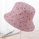 Hat Ms. Pineapple Cloth Cap Foldable Double-Sided Fisherman Hat Korean Cute K9R7