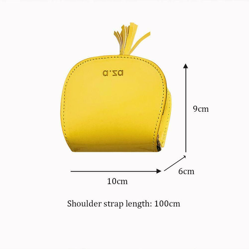 Girl Kids Messenger Bag Women Leather Chain Saddle Shoulder Bag (Yellow) A