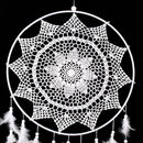 36.6'' Big Size White Handmade Dream Catcher With Feathers