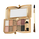 10 Colors Glitter Smokey Eyeshadow Comestics Palette+Eyebrow Eyelash Brush