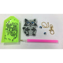 4PCS DIY Diamond Keychain Special Shaped Full Diamond Painting animal KeyringME