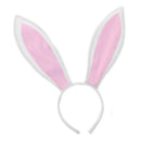 2 Sets Kids Pink Black Cute Bunny Costume Headband Tail Necktie Fancy Dress