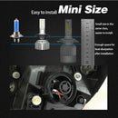 2Pcs 6000K Csp Car Led Headlight Bulb 50W 6400Lm Car Shape 9012 T4N9
