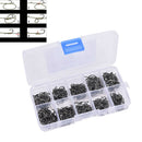 600 Pcs 3# -12# Carbon Steel Fishing Hook Durable  Jig Head Fishing Tackle ne OZ