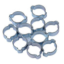 Zinc-Plated Double Ear Hose Clamps, Stainless Steel O Clips Pipe Tube Clamps