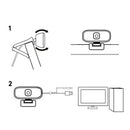 Full HD 1080P Webcam With Microphone 3.5mm Jack USB For PC Desktop Laptop