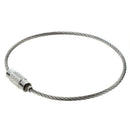 50pcs Stainless Steel Screw Locking Wire Keychain Cable Keyrings Key Holder B1L6