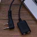 2 Pin Extend Extension Cable Wire for Baofeng Earpiece Headset Speaker Mic Radio
