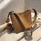 Women Leather Shoulder Crossbody Bag Messenger Bucket Handbag (Light Brown)