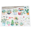 Cactus Potted Living Room Bedroom TV Background Self-adhesive Wall Stickers FT