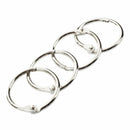 50 Pcs Staple Book Binder 30mm Outer Diameter Loose Leaf Ring Keychain A8M5