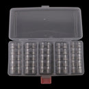 25 Pcs Transparent color Plastic Jewelry Bead Storage Container Jars Box DiaW1N5