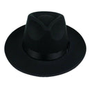 Unisex Men Women Hats Caps Panama Fedora Trilby Straight Wide Brim Hard Fel