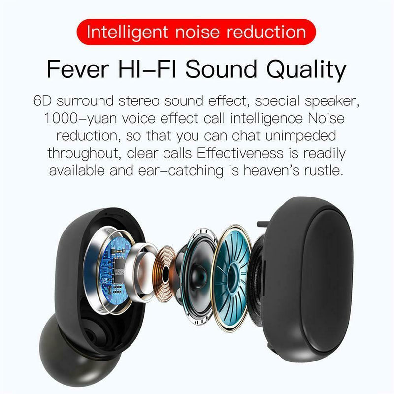 E6S TWS Wireless Bluetooth Headphones Earphones Mini In-Ear Buds
