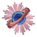 planet sequined embroidery sew on patches for clothesDIY applique bag clothin BX