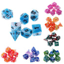 14PCS Polyhedral Dice for  DND Dice Party Game Blue Rose