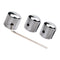 3pcs Professional Chromed Metal Guitar Tone Volume Knob