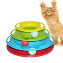 Pet Cat Crazy Ball Disk Interactive Toys Amusement Plate Trilaminar Funny ToyOZ