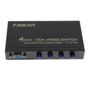 4 Ports VGA Button Manual Switch Box 4 In 1 Out for Projector TV Monitor