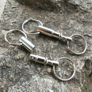 Polished Detachable Keychain Pull Apart Keyring Buckle Quick Release Hooks for