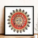 Diamond Painting Sun Face 5D Full Round Rhinestone Picture 35x35cm (xlx156)