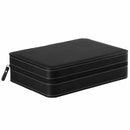 Portable Watch Box Organizer PU Leather Casket with Zipper Classic Style 10