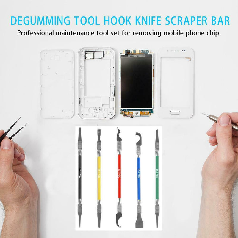 5 in 1 IC Chip Repair Thin Blade CPU Remover BGA Maintenance Glue Remover