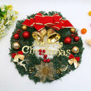 30cm Christmas Large Wreath Door Wall Hanging Ornaments Red Bowknot Jingle  R1M9