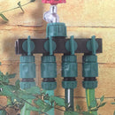 4 Way Garden Water Tap Splitter Adaptor Quick Thread Hose Pipe Connector Adapter