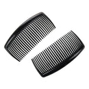 2 Pcs Black Plastic Comb Hair Clip Clamp for Ladies